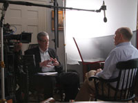 Behind the scenes Scott interviews David Moore